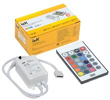 Контроллер с ПДУ ИК RGB 3 канала 12В 2А 72Вт | код LSC1-RGB-072-IR-20-12-W | IEK